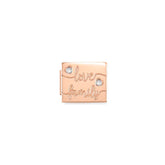 Nomination COMPOSABLE GLAM SYMBOLE Element aus Edelstahl, mit Cubic Zirconia verziert, rosegold PVD-beschichtet (02_(Love family))